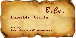 Buzeskó Csilla névjegykártya